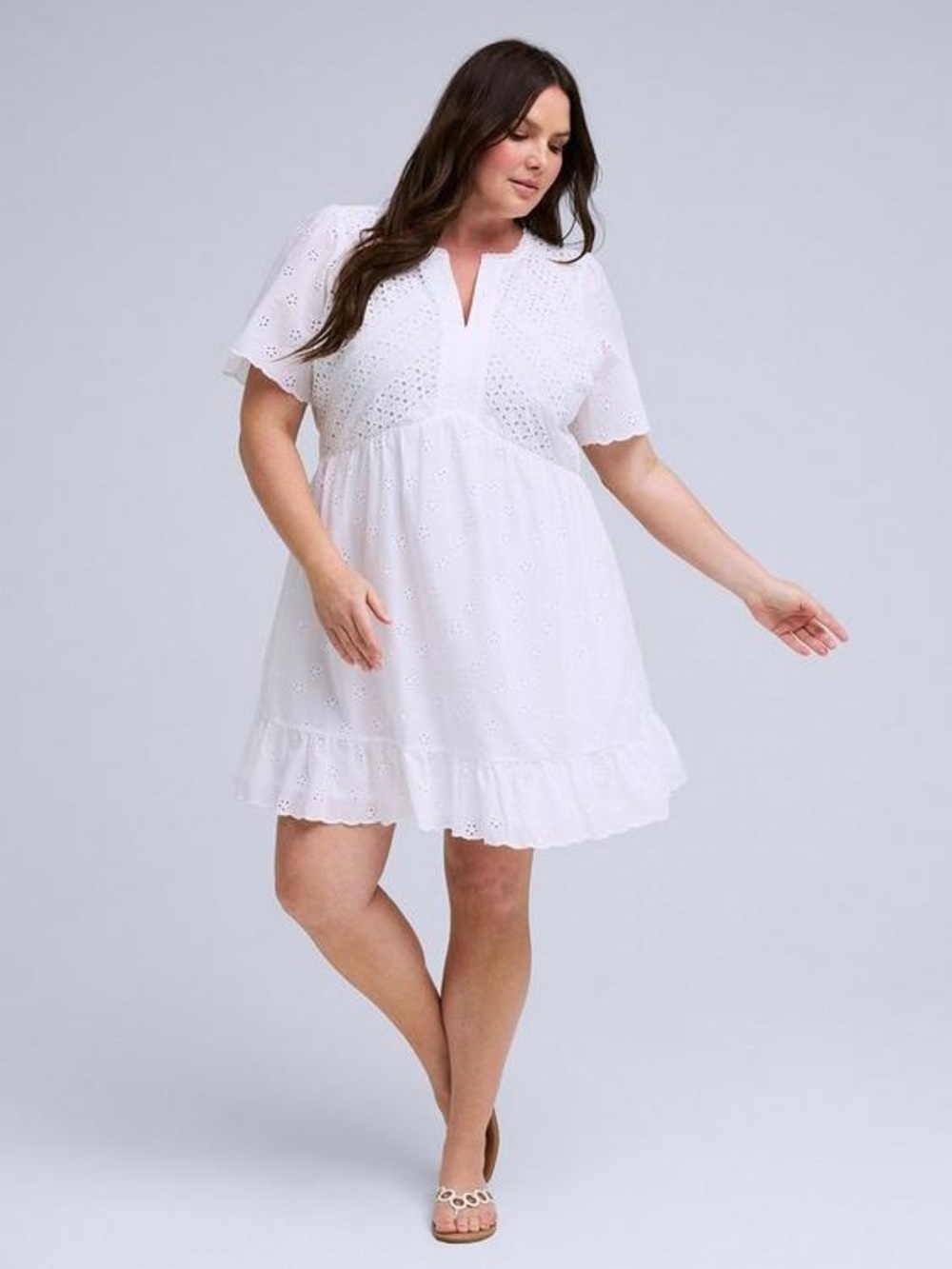 Torrid Belle Isle Eyelet Mini Dress